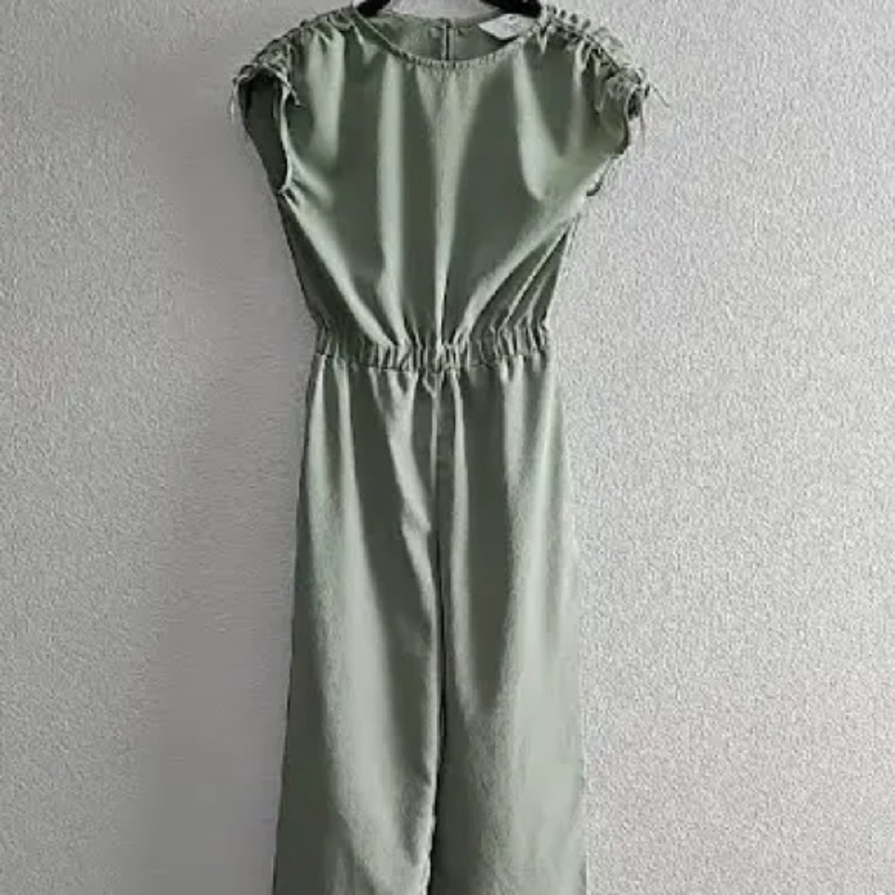 H&M Sage Green Youth Sleeveless Jumpsuit